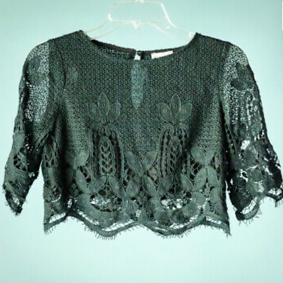 NWOT! Miguelina BLACK Crochet Lou Top, Size M - Picture 8 of 9